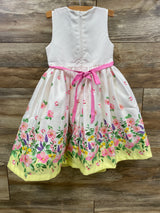 NEW Nannette Floral Border Dress White sz 5T