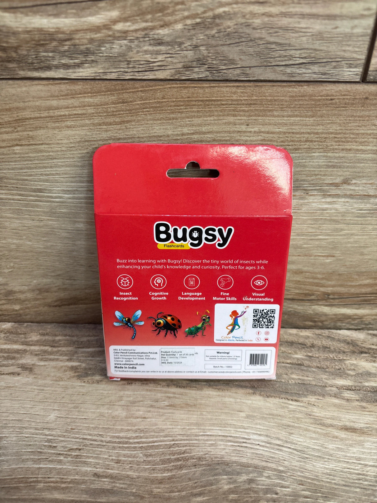 NEW ColorPencil Bugsy Flashcards 36ct.