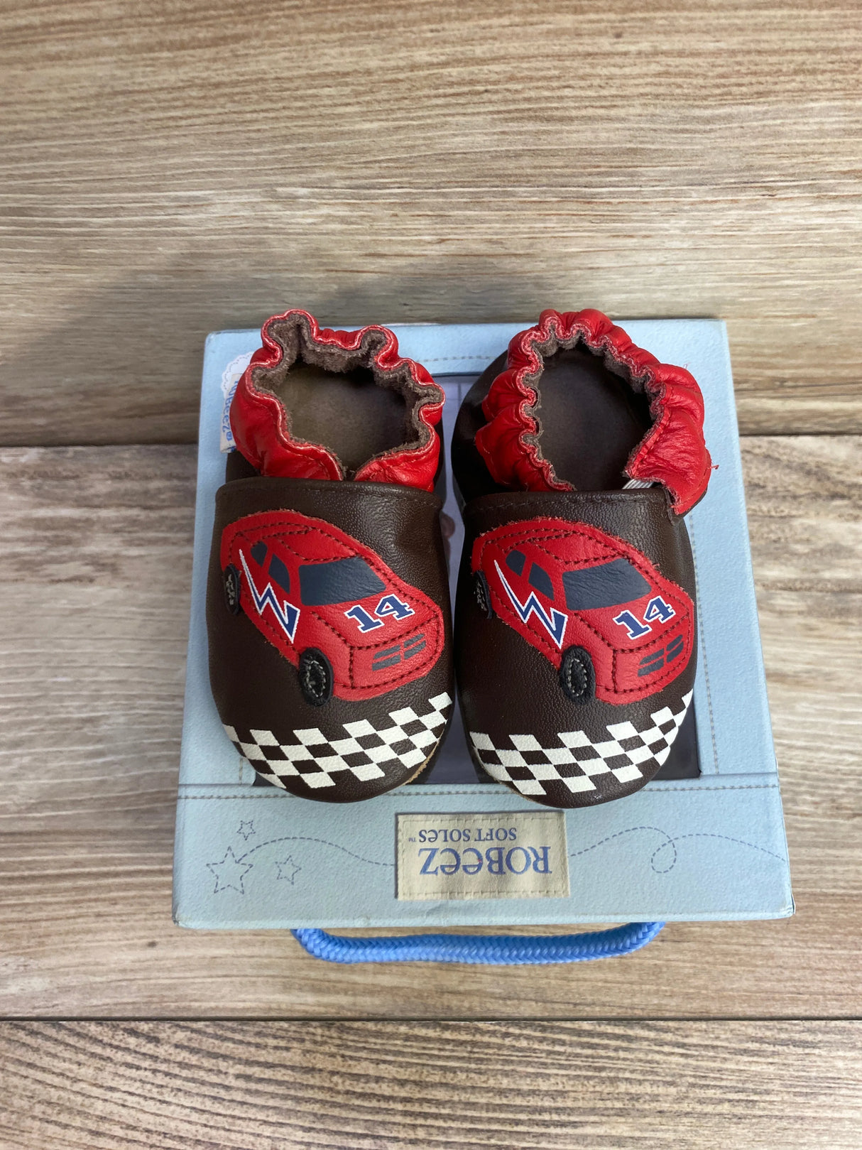 Robeez Speedy Espresso Crib Shoes sz 0-6m