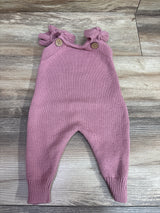 Rabbit + Bear Organic Knit Overalls Pink sz 0-3m