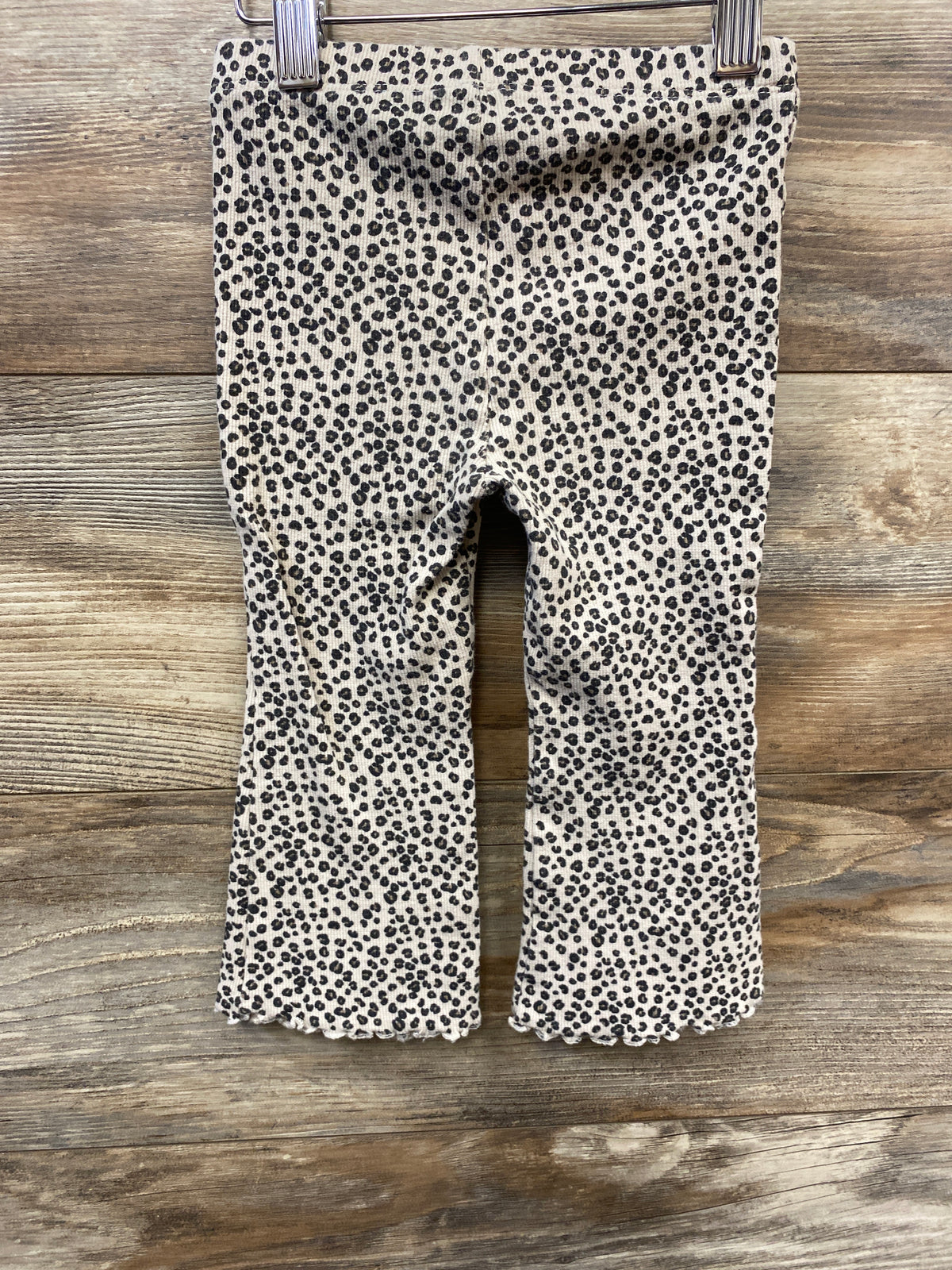 First Impressions Leopard Print Flare Leggings Beige sz 24m