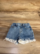 Cat & Jack Denim Eyelet Trim Shorts Blue sz 2T