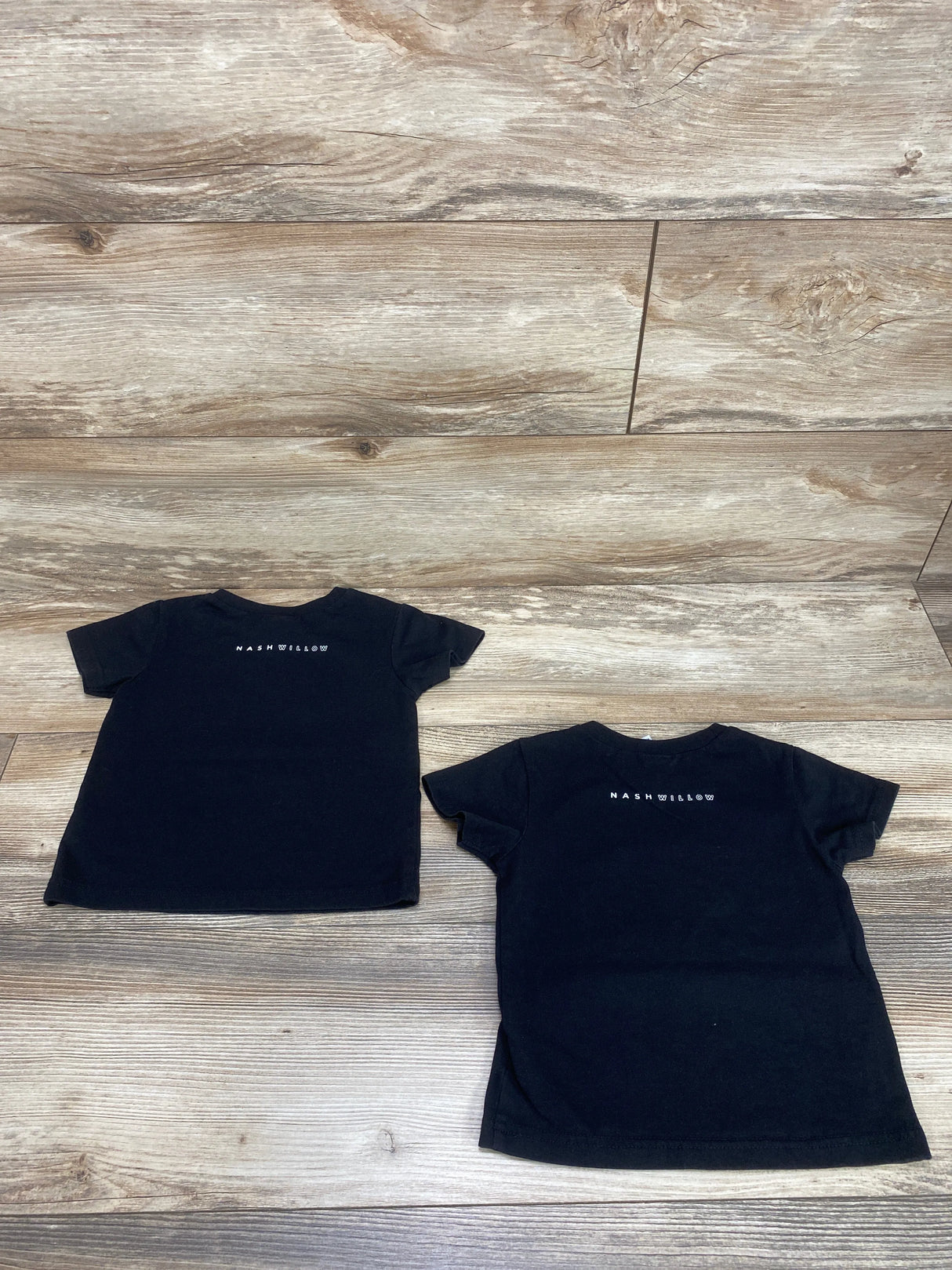 East Coast Vibes & West Coast Love 2pk Black T-shirts sz 2T