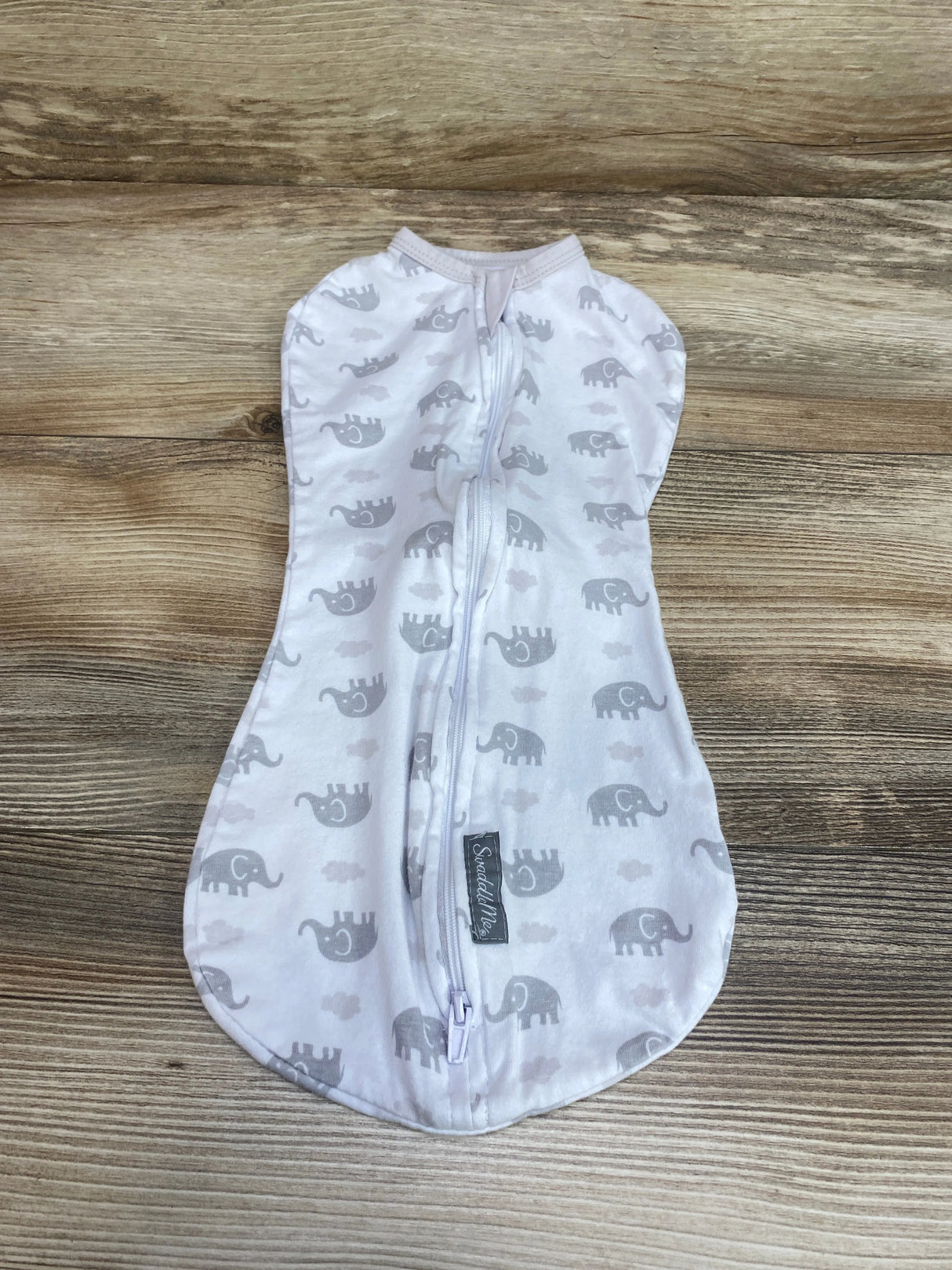 SwaddleMe Pod Elephant Print White sz Newborn