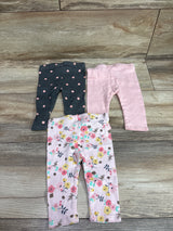 Gerber 3pk Pants Pink sz 0-3m