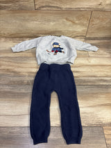 Little Me 2pc Knit Sweater & Pants Set Grey sz 6m
