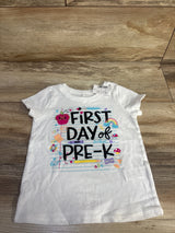 NEW Children's Place First Day Of Pre-K Shirt White sz 3T