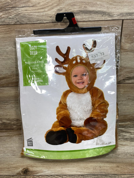 Suit Yourself Cozy Deer 4pc Costume Brown sz 12-24m - Me n Mommy To Be