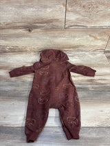 Carter's Bear Hooded Coverall Brown sz 6m