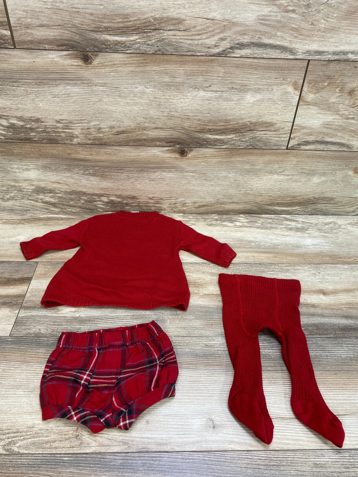 Carter's 3pc Cable Knit Sweater Set Red sz Newborn