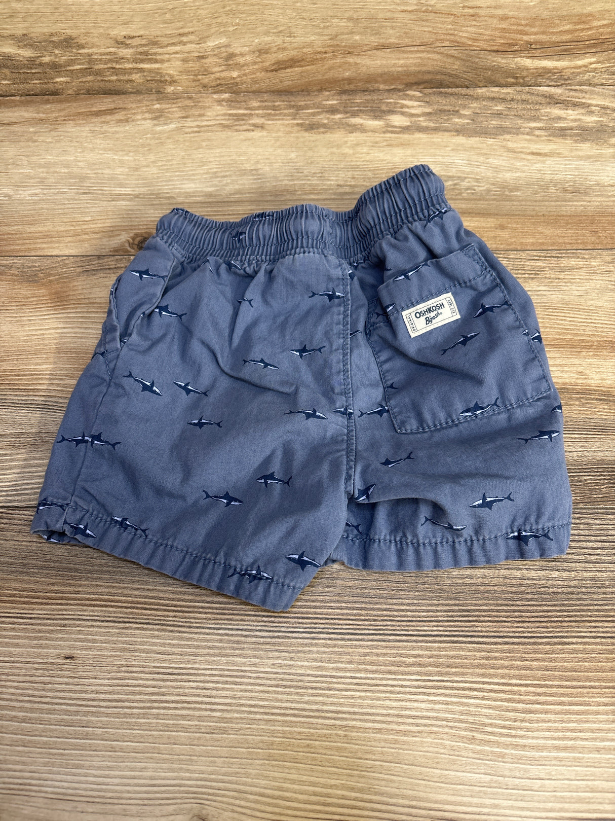 Oshkosh Shark Print Drawstring Shorts Blue sz 24m