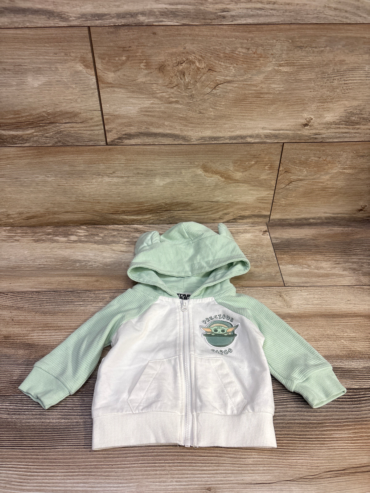 Star Wars Full Zip Hooded Sweatshirt Green sz 6m