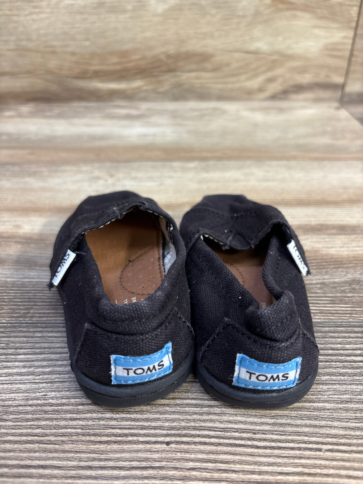 Toms Tiny Alpargata Shoes Black sz 5c