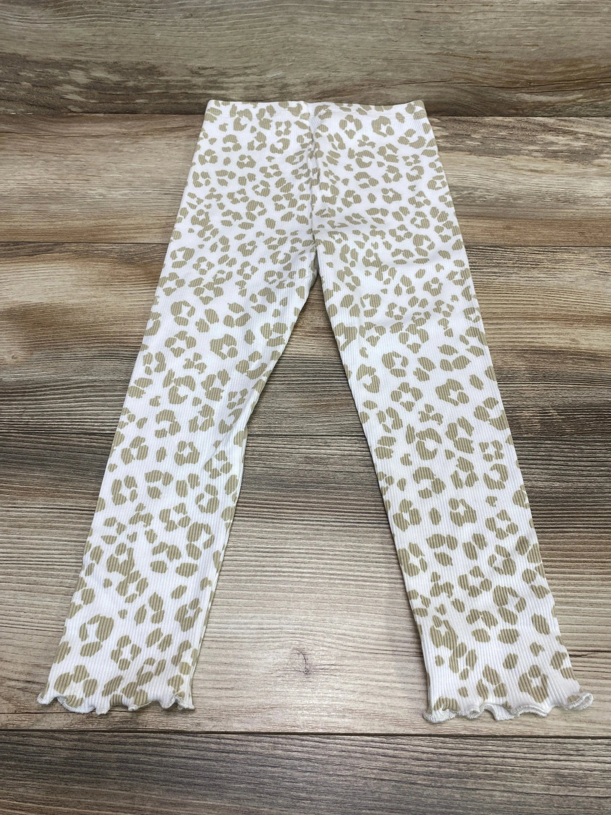 NEW Okie Dokie Ribbed White Leopard Leggings sz 4T