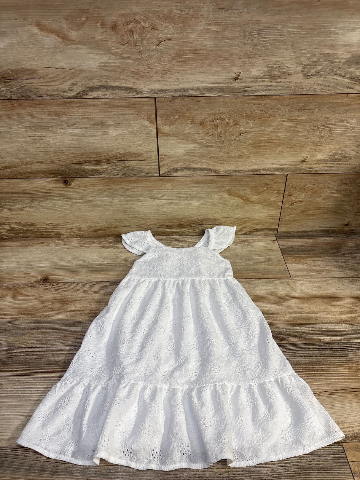 NEW Children's Place Eyelet Bow Back Dress White sz 5T