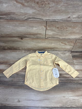 NEW Wonder Nation Button Up High Low Shirt Yellow sz 2T