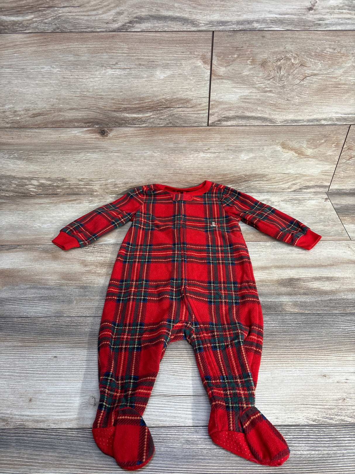 Baby Gap Plaid Blanket Sleeper Red 6-12m