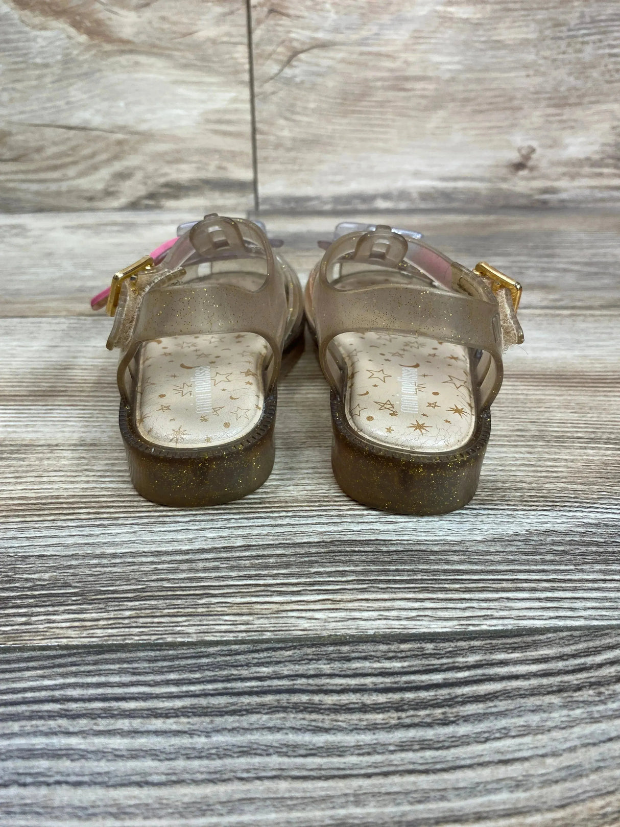 Mini Melissa Glitter Fisherman Jelly Sandals sz 8c