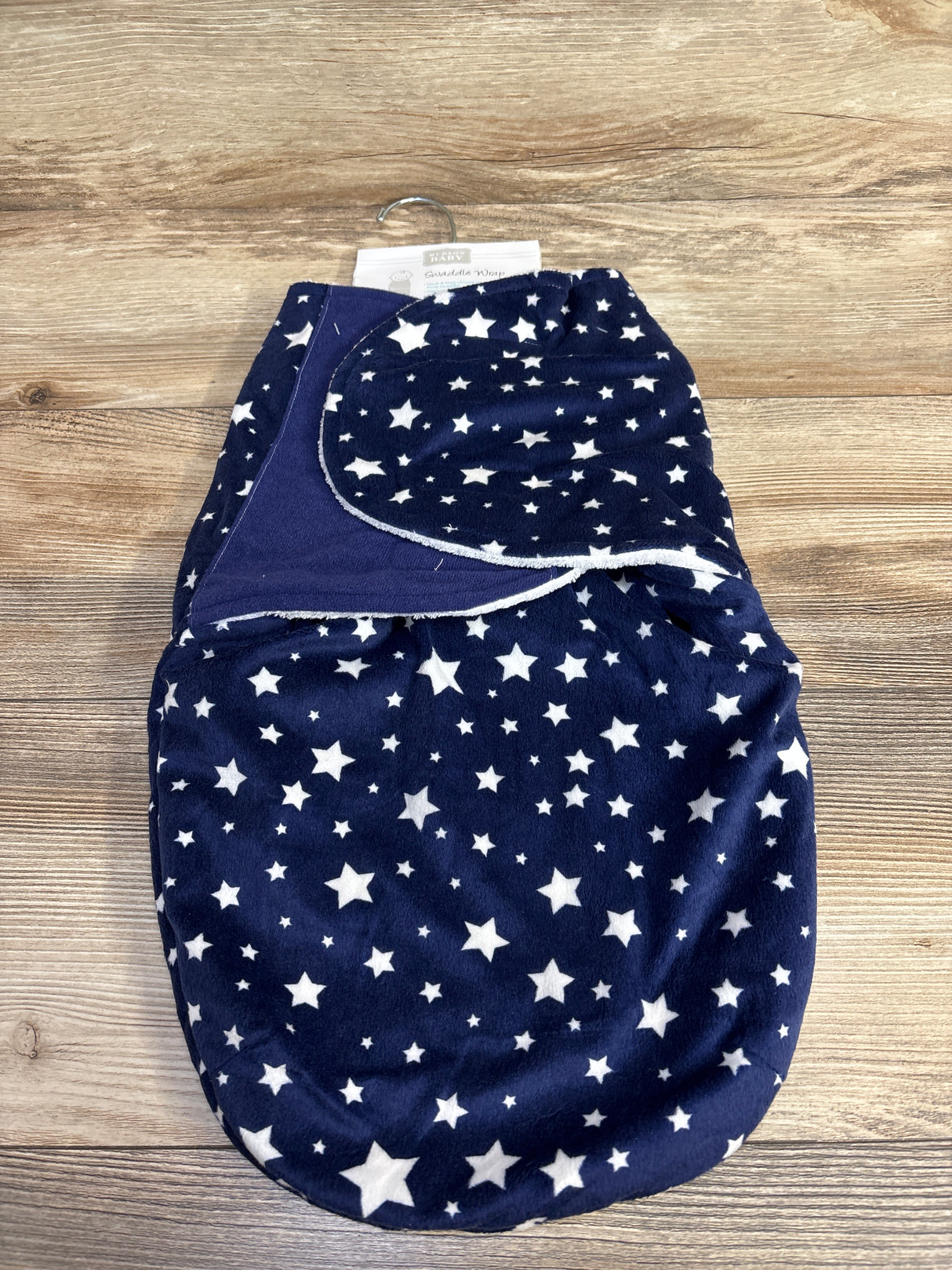 NEW Hudson Baby Velour Star Print Swaddle Wrap sz 0-3m