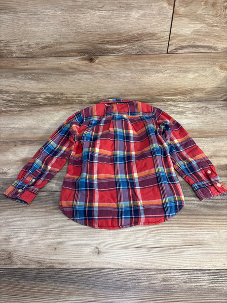 Baby Gap Plaid Button-Up Shirt Red sz 5T - Me n Mommy To Be
