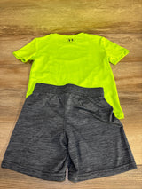 Under Armour 2pc Active Shirt & Shorts Set Green sz 4T