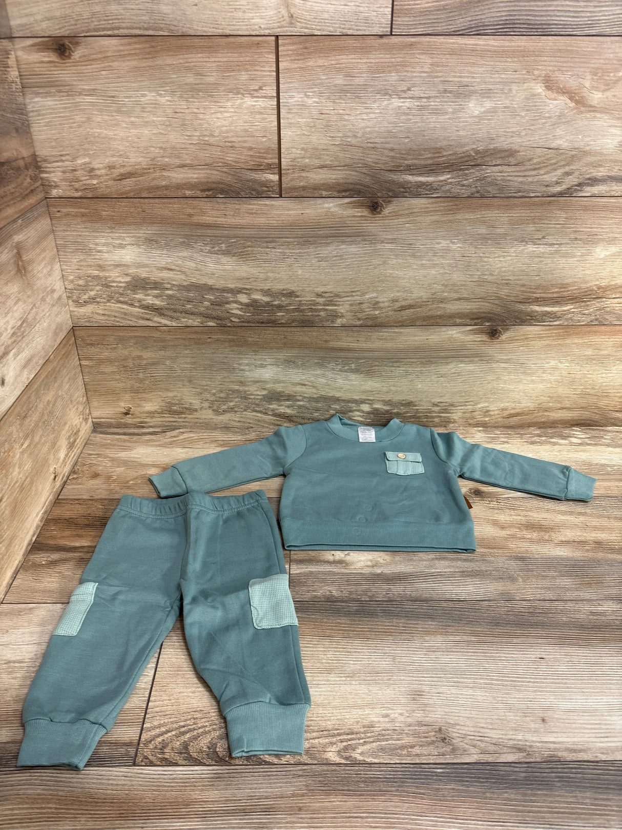 Lila & Jack 2pc Sweatsuit Set Green sz 9-12m