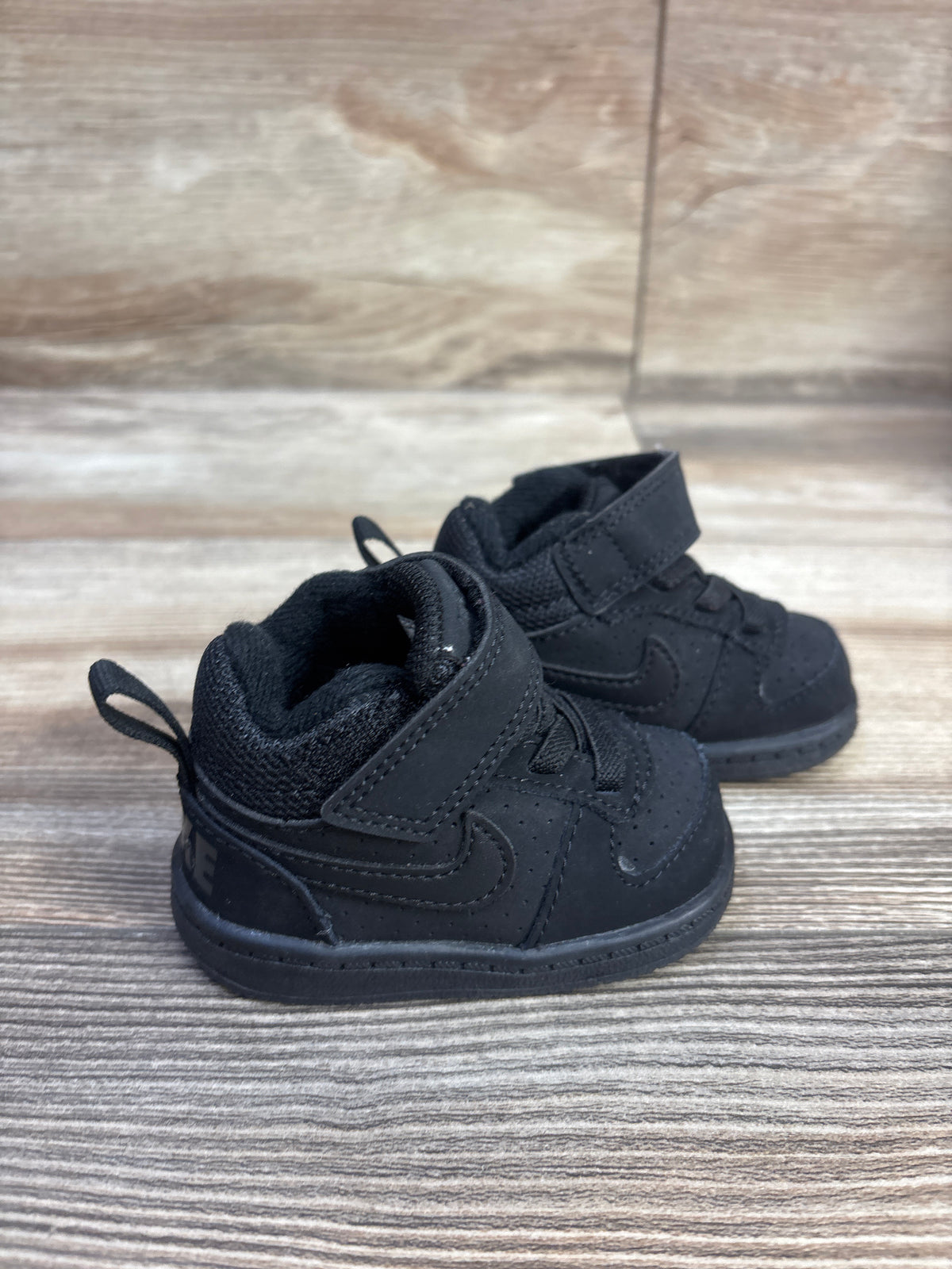 Nike Court Borough Mid TD 'Triple Black' Sneakers sz 2c