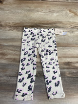 NEW Grayson Mini Leopard Print Ribbed Leggings Cream sz 2T