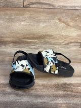 Cozy Cub Dinosaur Slide Sandals Black sz 6.5c