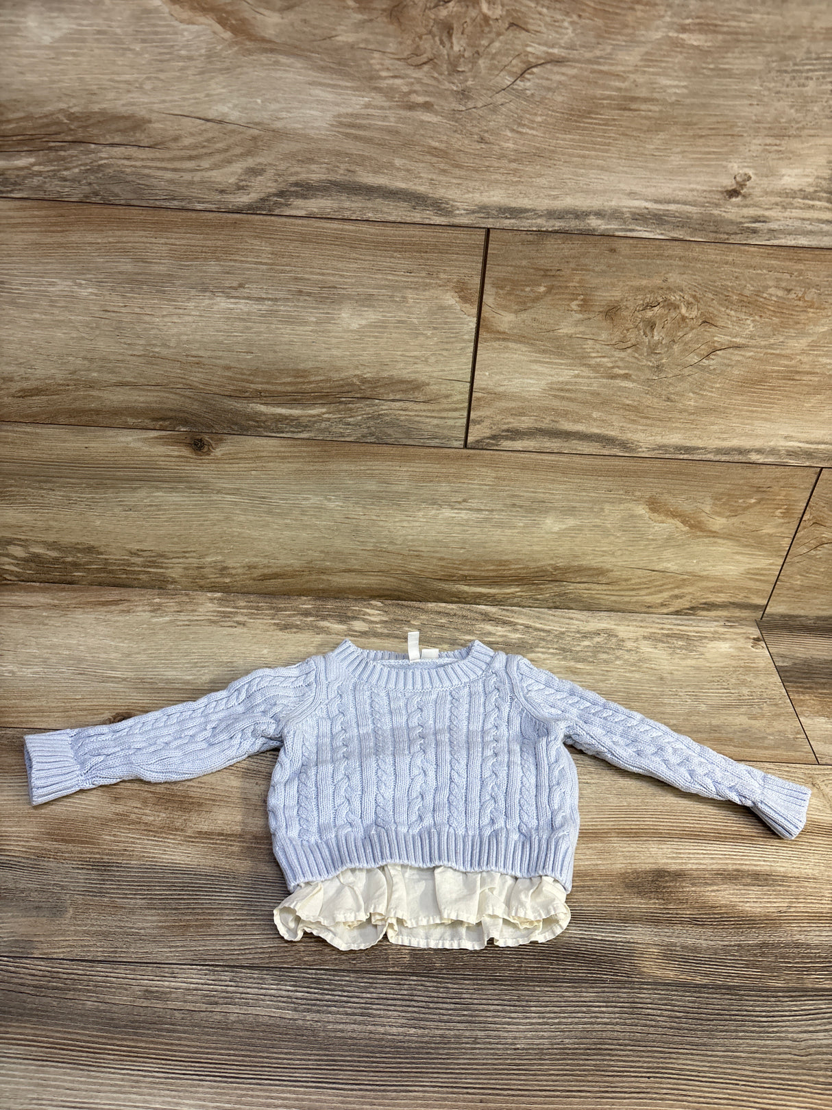 Janie & Jack Ruffle Hem Sweater Blue sz 6-12m