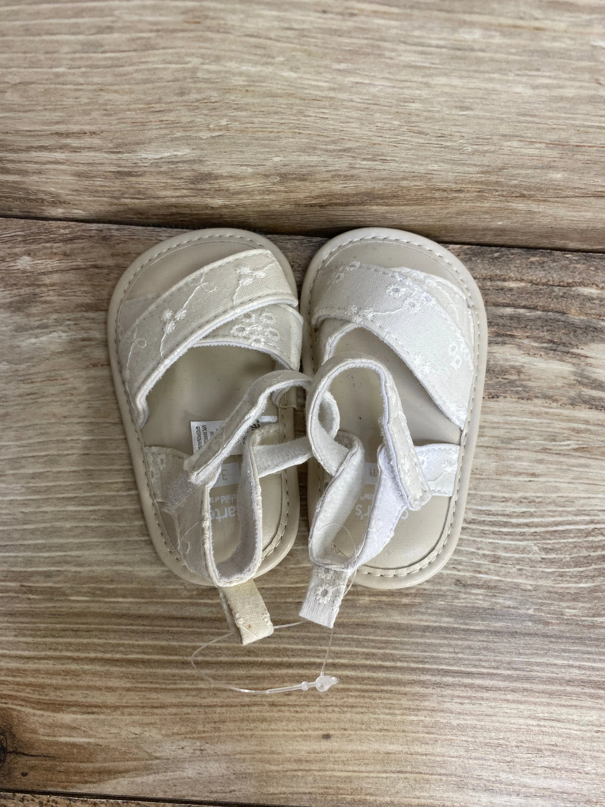 NEW Child of Mine Off White Sandals sz 3-6m