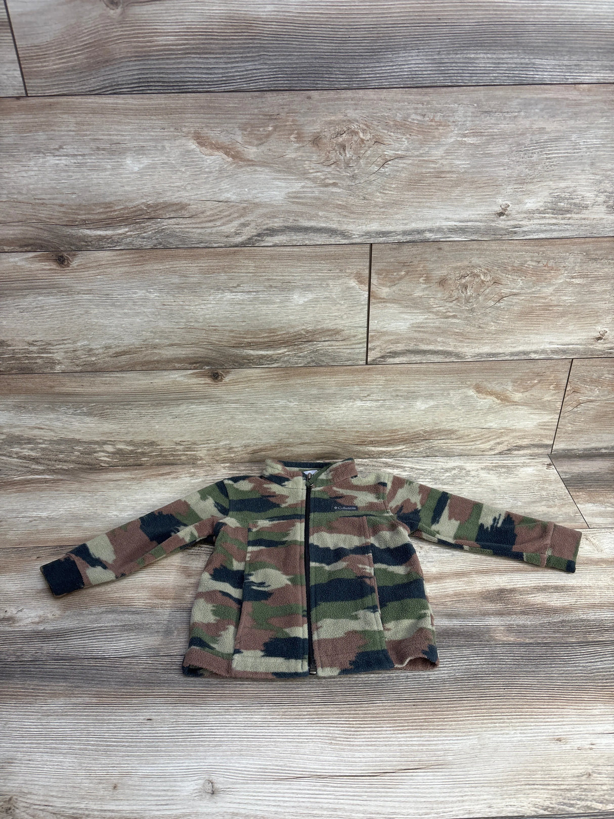 Columbia Full Zip Fleece Jacket Camo Green sz 18-24m