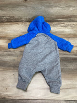 Nike Hooded Sherpa Coverall Blue/Grey sz Newborn