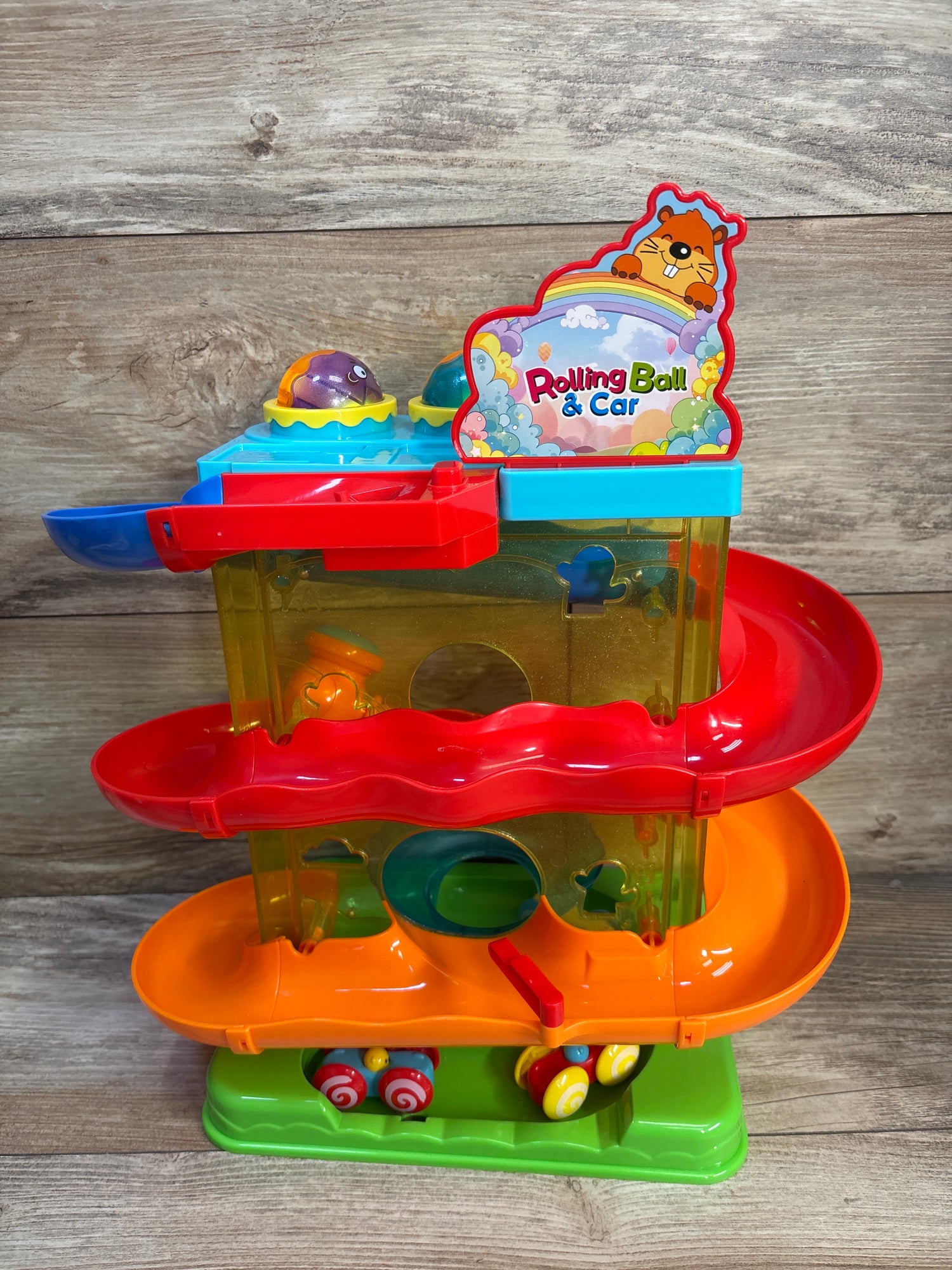 Stay Fun 2-in-1 Rolling Ball & Car Ramp Race Track