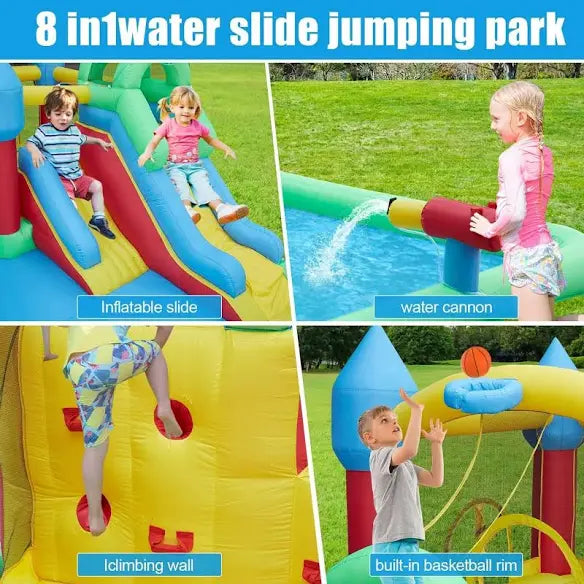 Bounce House with Water Slide and Air Blower