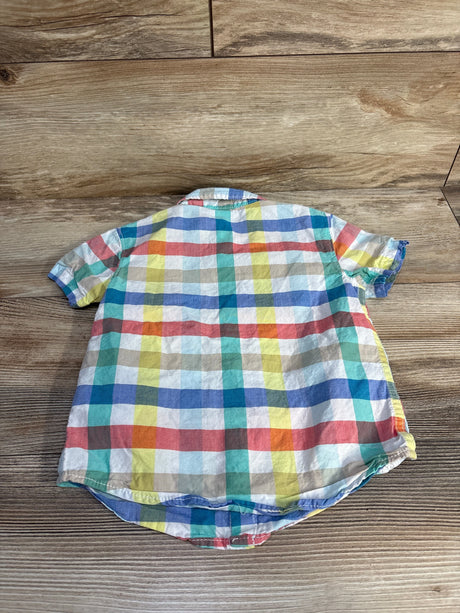 Carter's Plaid Button-Up Shirt White sz 2T - Me n Mommy To Be