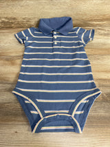 Carter's Striped Polo Bodysuit Blue sz 18m