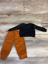 2pc Cooler Version Of Dad Sweatshirt & Joggers Black sz 6-12m