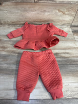 Just Lizzy 2pc Textured Sweatshirt & Joggers Set Pink sz 0-3m