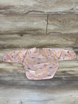 Tiny Twinkle Mess Proof/Waterproof Long Sleeve Bib Animal Print Pink sz 6-24m