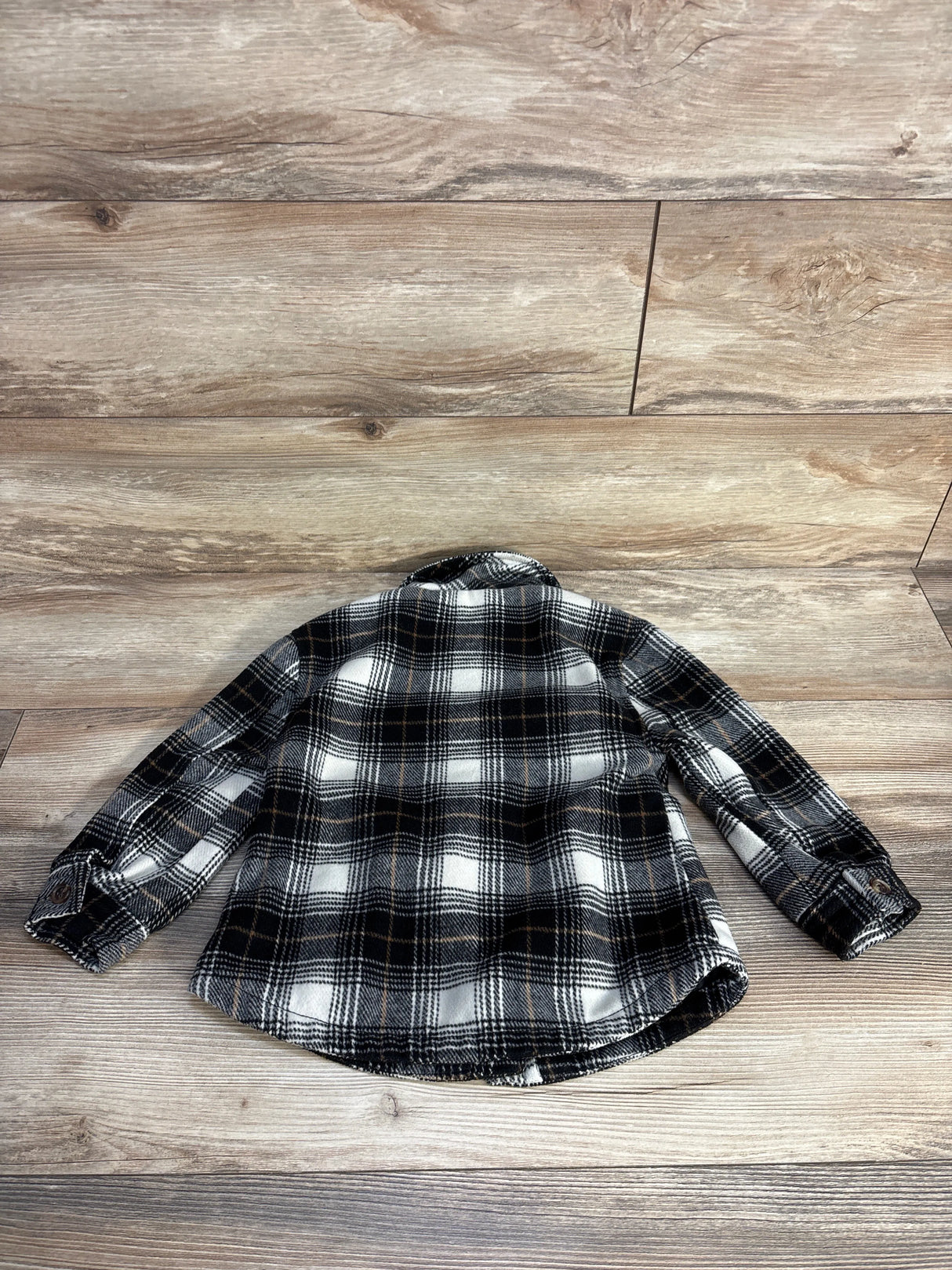 Old Navy Soft-Brushed Plaid Shacket Black sz 4T - Me n Mommy To Be