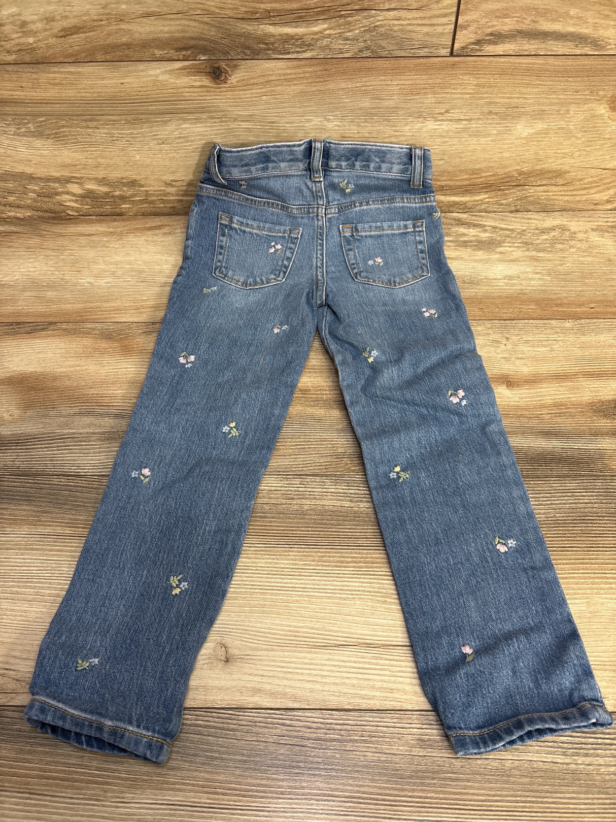 NEW Cat & Jack Floral Embroidered Skinny Jeans Blue sz 5T