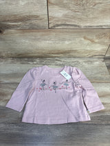NEW Baby Gap Ballerina Long Sleeve Shirt Pink sz 6-12m