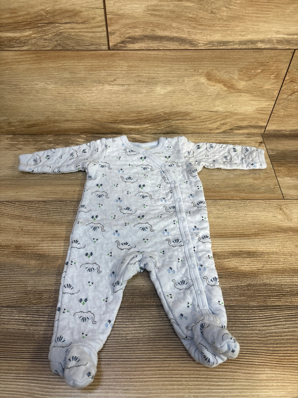 Starting Out Quilted Side Snap Footed Coverall Blue sz 3m
