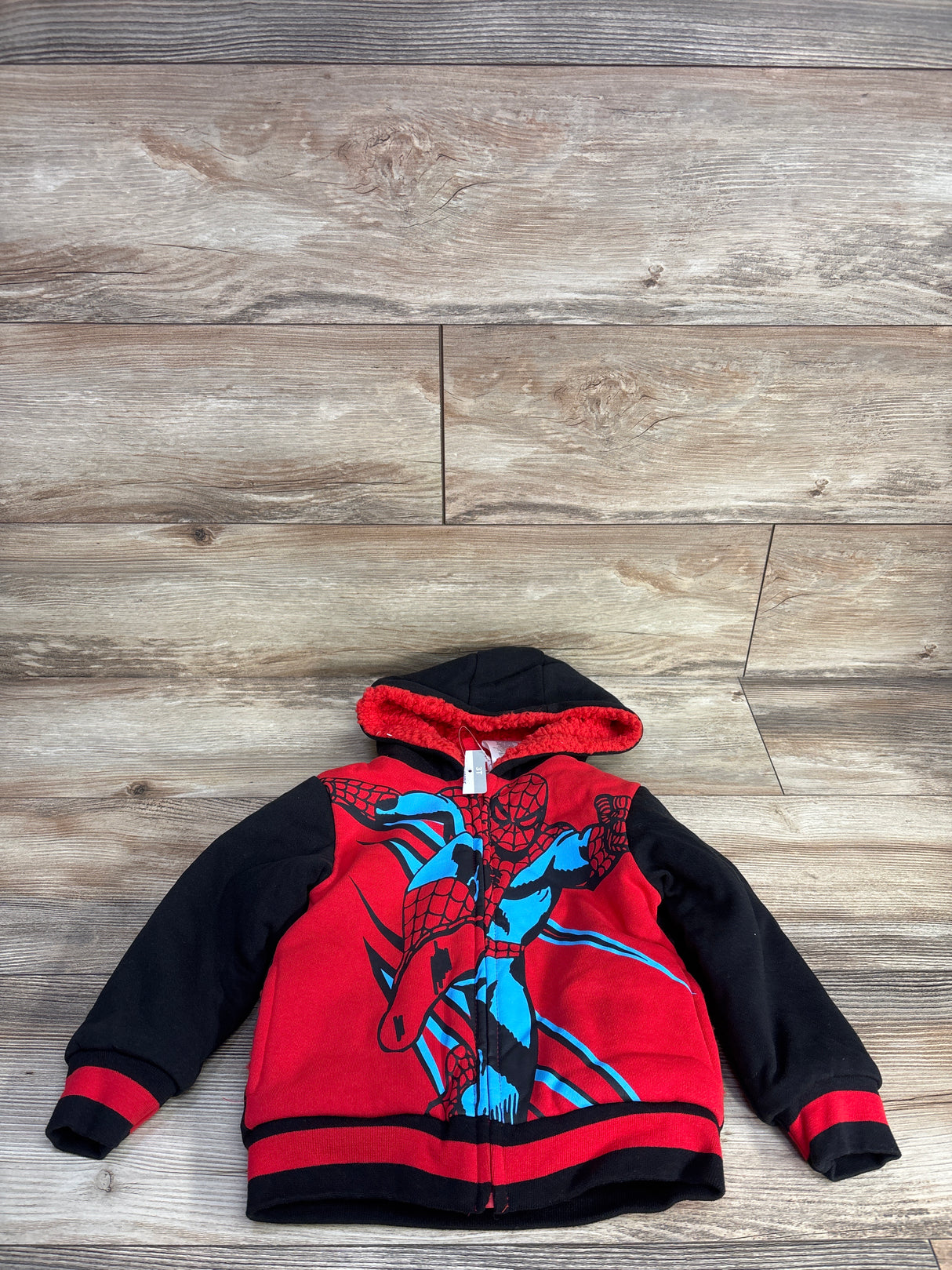NEW Marvel Sherpa Full Zip Spiderman Jacket Red/Black sz 3T