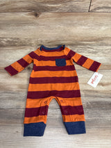 NEW Cat & Jack Striped Coverall Orange sz Newborn