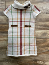 Janie & Jack The Saddle Club Sweater Dress in Jet Ivory Plaid sz 5