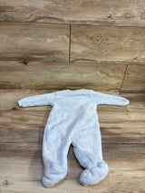 Rene Rofe Plush Footed Coverall Blue sz 0-3m
