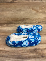 Blues Clues Fuzzy Slippers with Grip Bottoms Blue sz 7/8c