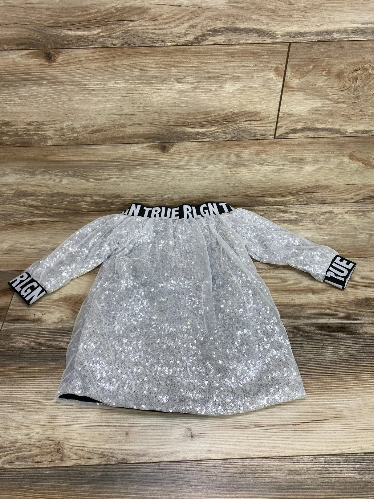 True Religion Sequin Dress Silver sz 2T